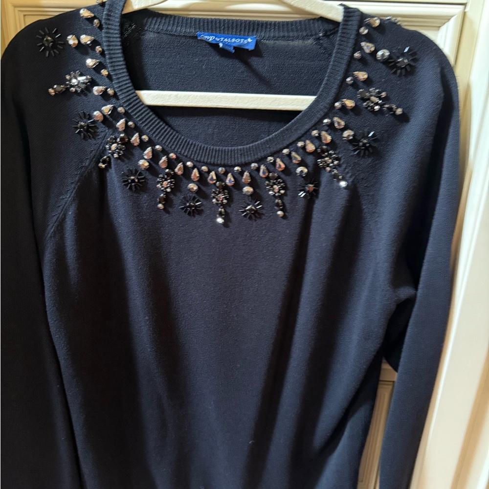 Embellished Black Sweater